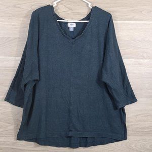 Old Navy Navy Blue 3/4 Sleeve Top
